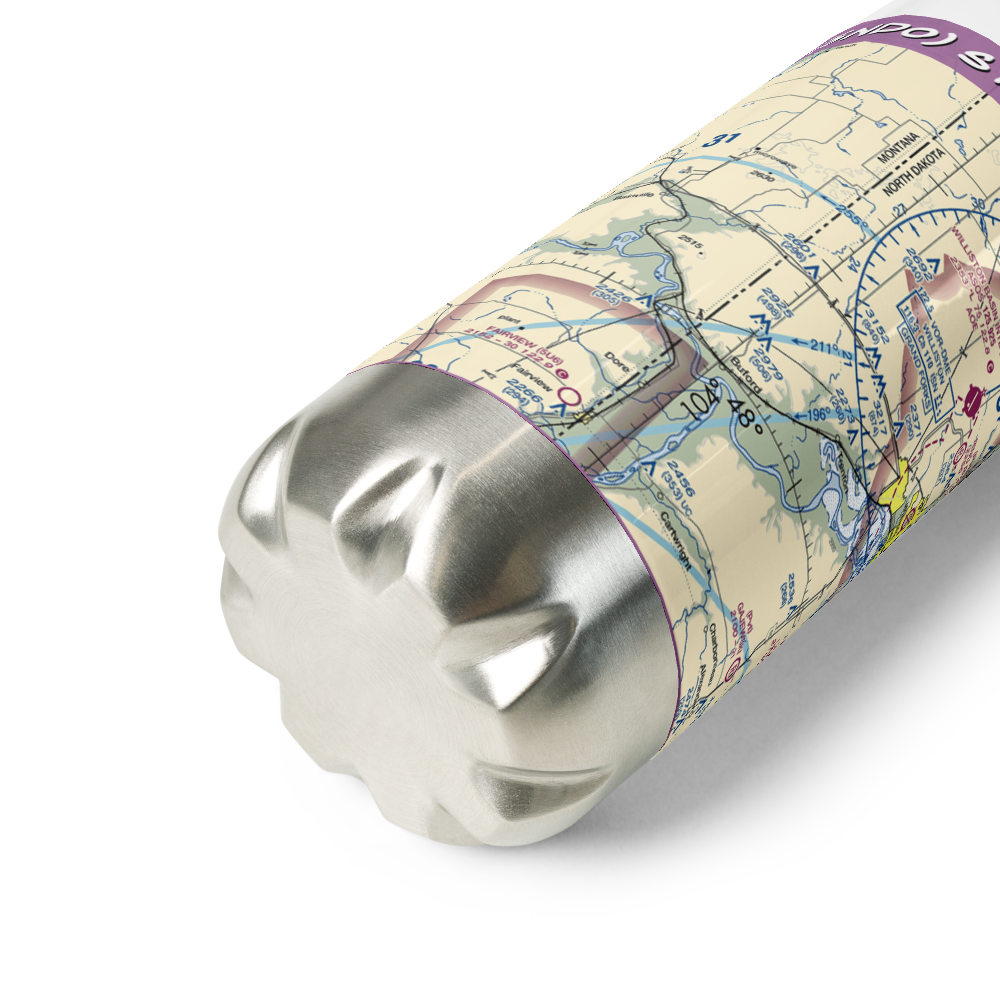 Stiehl Airport (5ND0) VFR Sectional Water Bottle 