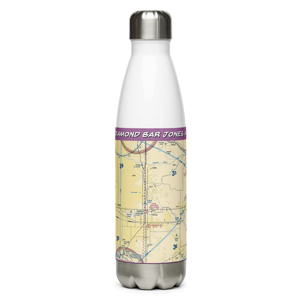 Diamond Bar Jones Airport (5NE3) VFR Sectional Water Bottle 