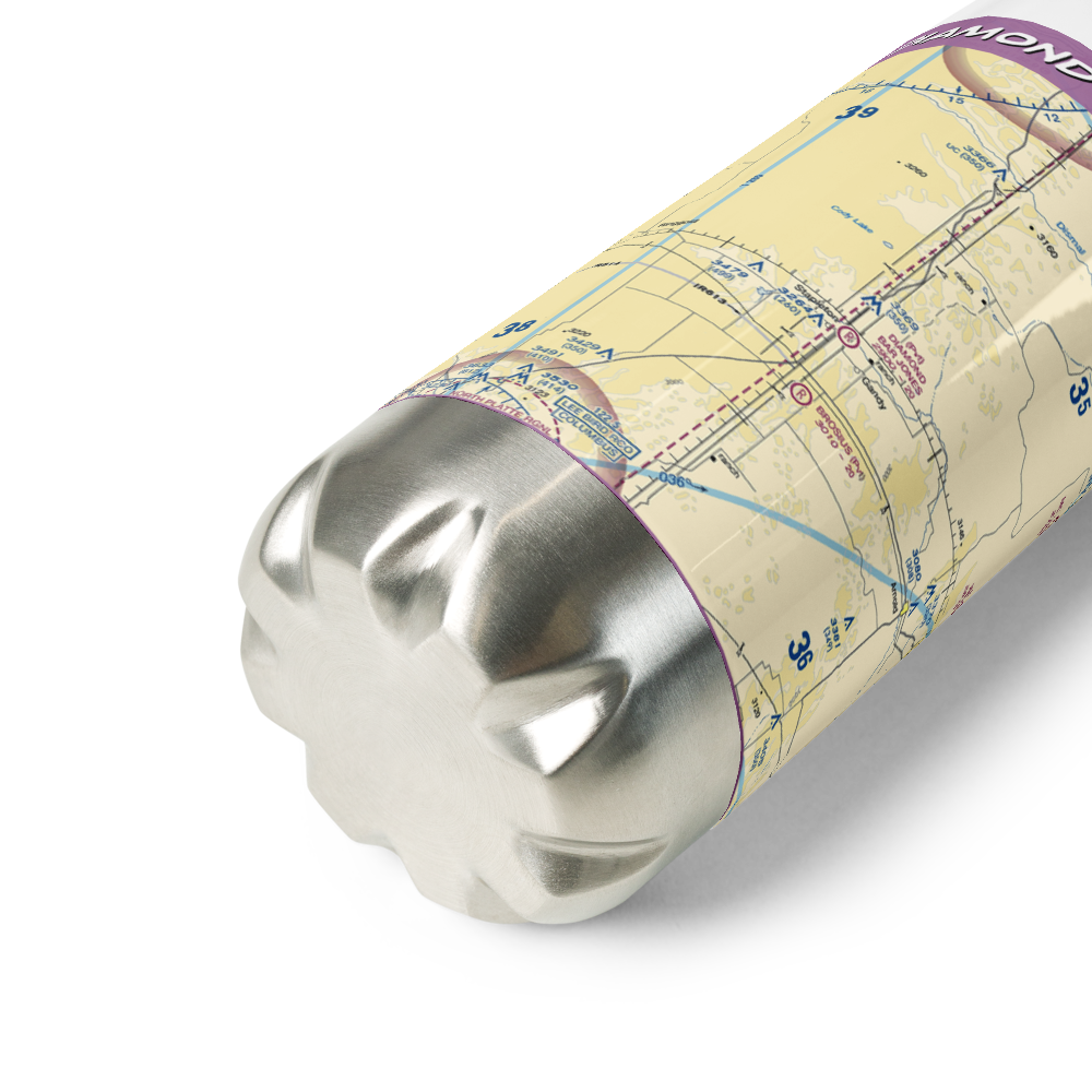 Diamond Bar Jones Airport (5NE3) VFR Sectional Water Bottle 