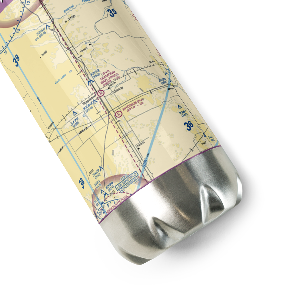 Diamond Bar Jones Airport (5NE3) VFR Sectional Water Bottle 