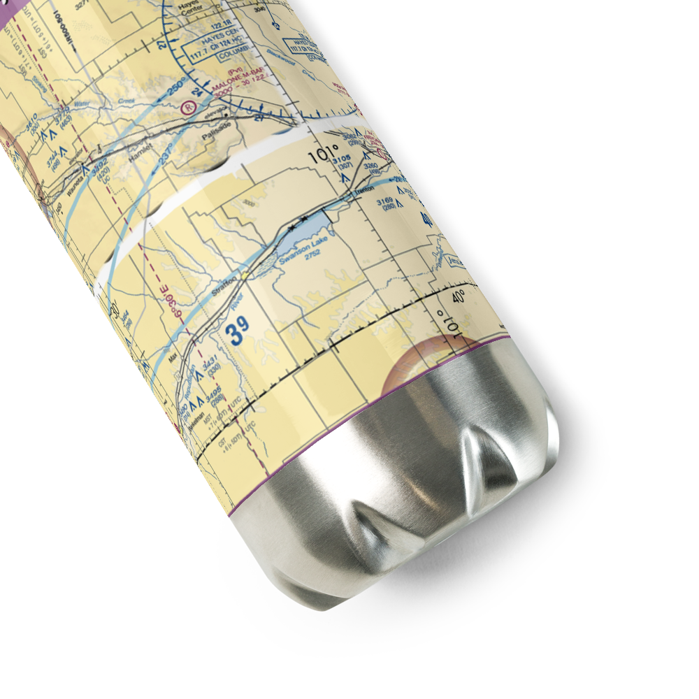 Bakers Acres Airport (5NE6) VFR Sectional Water Bottle 
