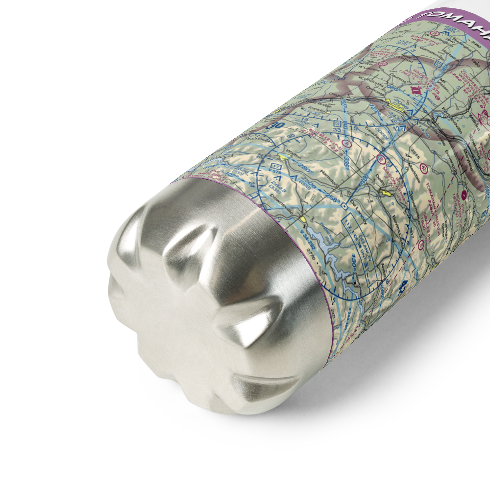 Tomahawk Hills Airport (5NY1) VFR Sectional Water Bottle 