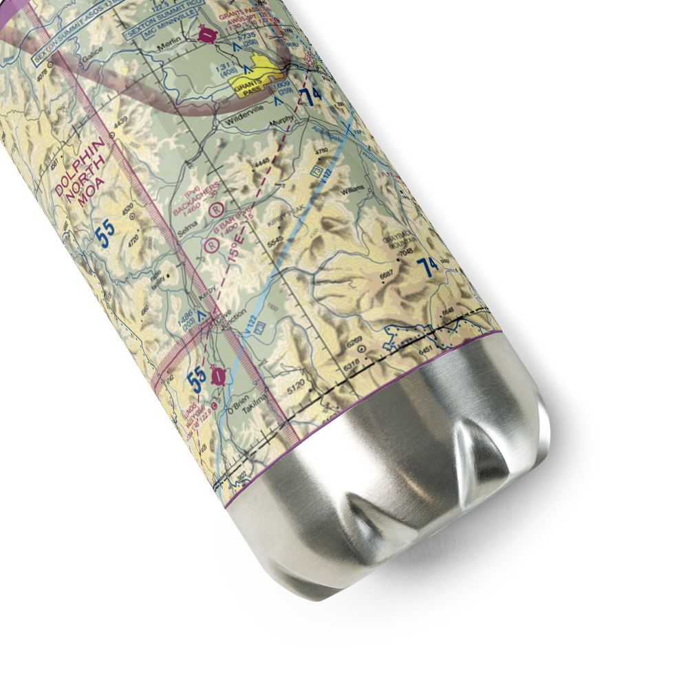 Backachers Ranch Airport (5OR0) VFR Sectional Water Bottle 