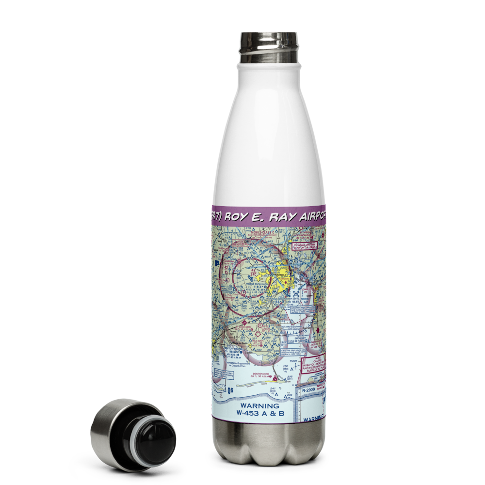 Roy E. Ray Airport (5R7) VFR Sectional Water Bottle 