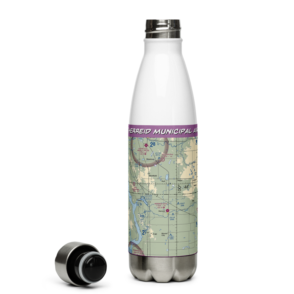 Herreid Municipal Airport (5T4) VFR Sectional Water Bottle 