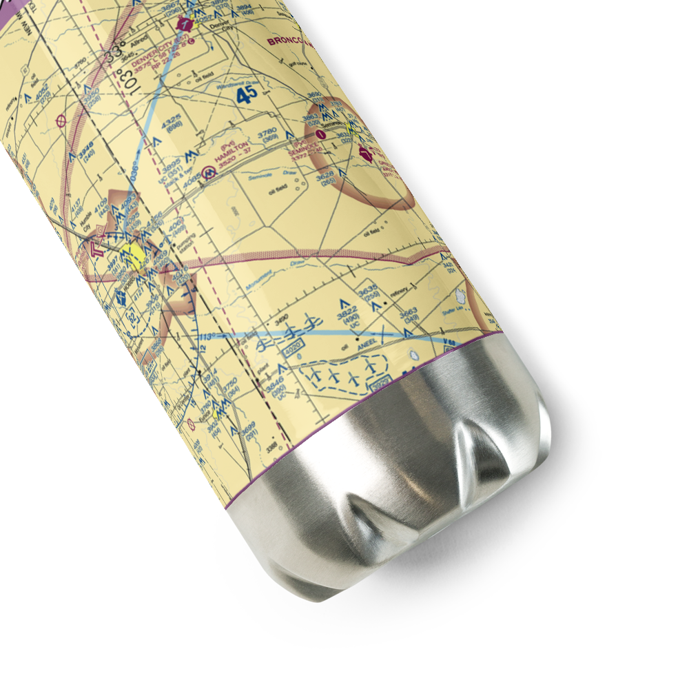Hamilton Aircraft, Inc Airport (5TA0) VFR Sectional Water Bottle 