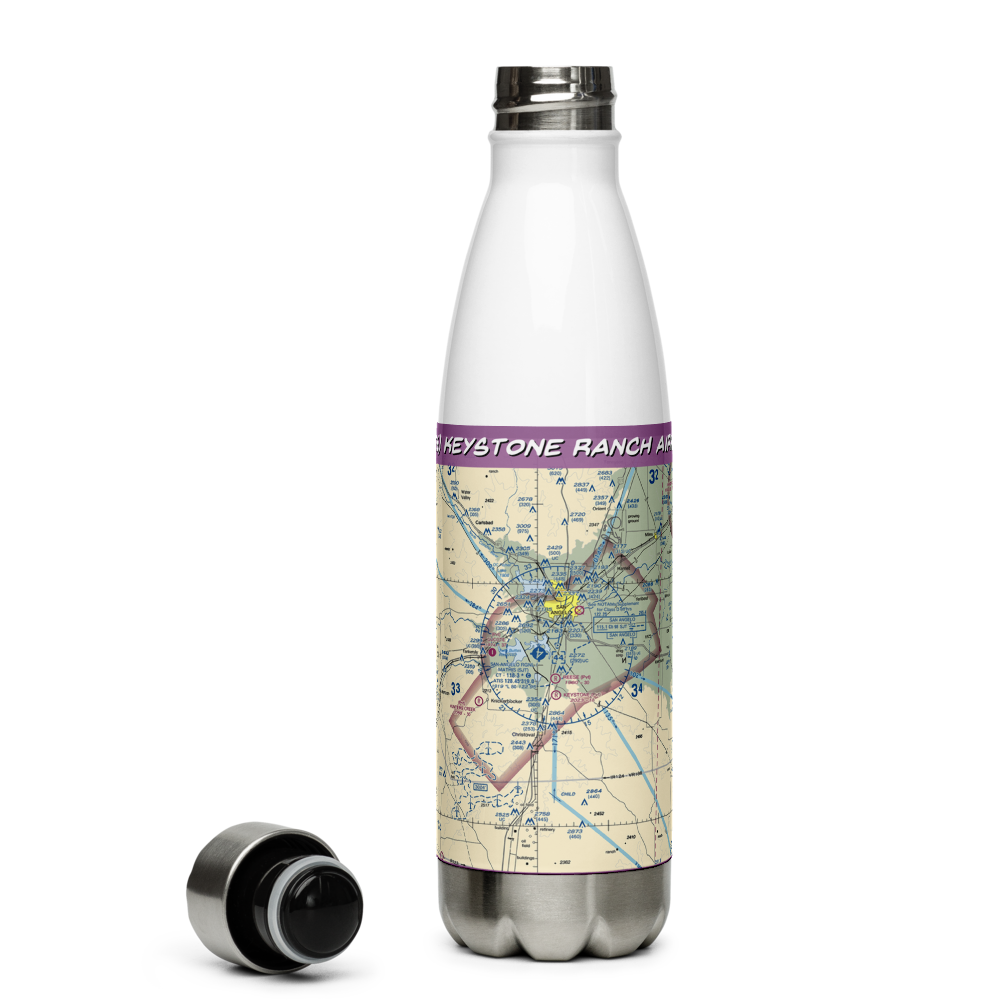 Keystone Ranch Airport (5TE6) VFR Sectional Water Bottle 