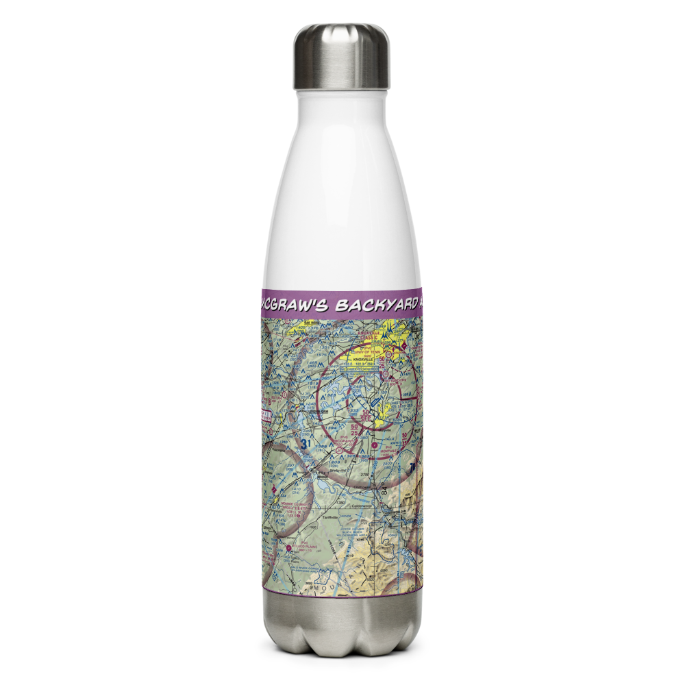 Mcgraw's Backyard Airport (5TN4) VFR Sectional Water Bottle 