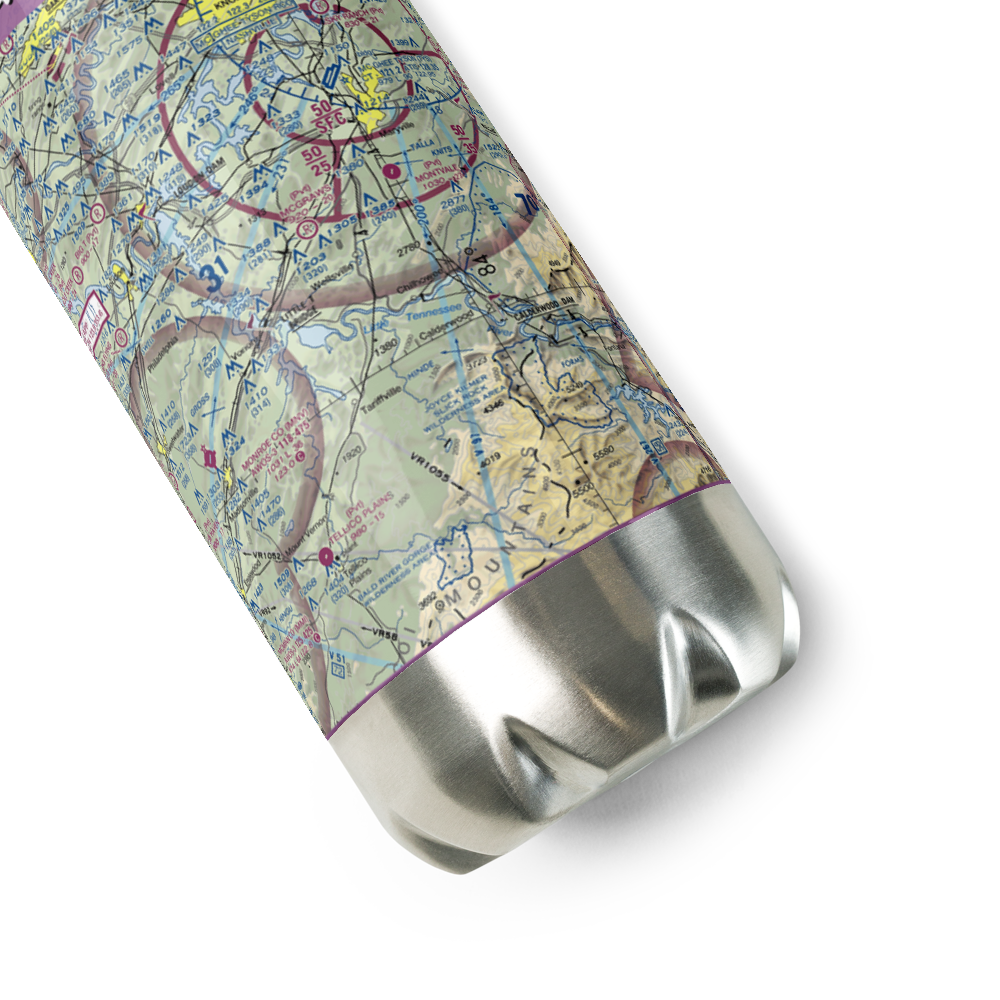 Mcgraw's Backyard Airport (5TN4) VFR Sectional Water Bottle 