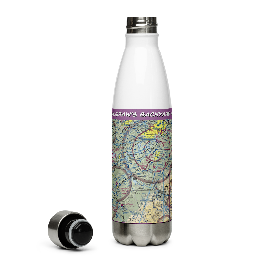 Mcgraw's Backyard Airport (5TN4) VFR Sectional Water Bottle 