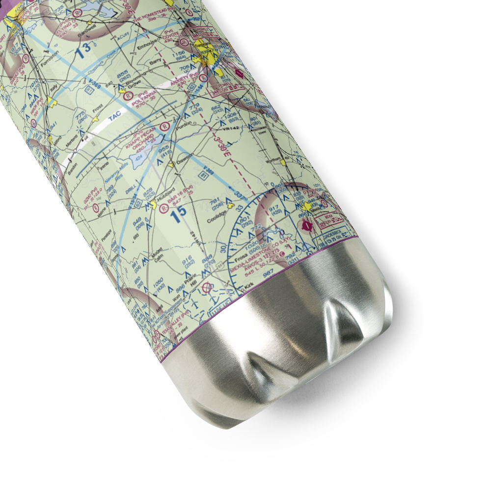 Knapp Pecan Orchard Airpark (5TS3) VFR Sectional Water Bottle 
