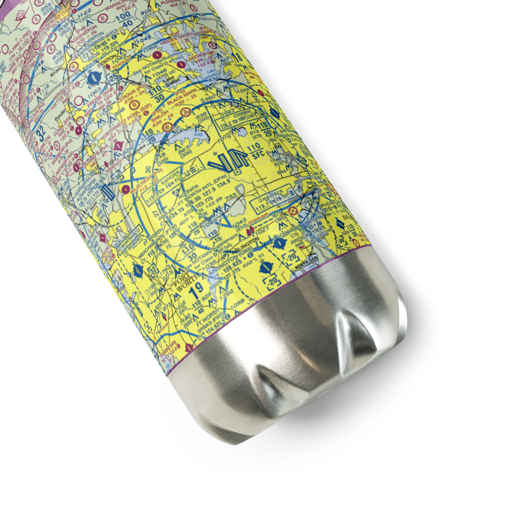 Black Mark Strip (5TX4) VFR Sectional Water Bottle 