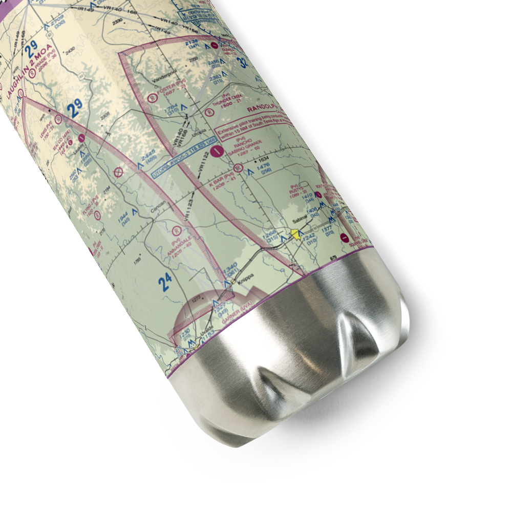 Utopia on the River Airport (5TX9) VFR Sectional Water Bottle 