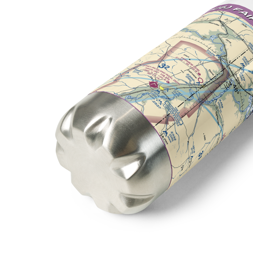 Fairview Airport (5U6) VFR Sectional Water Bottle 