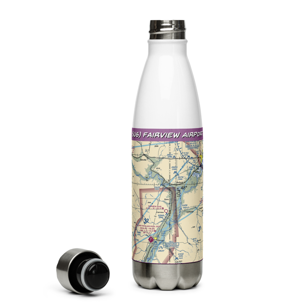 Fairview Airport (5U6) VFR Sectional Water Bottle 