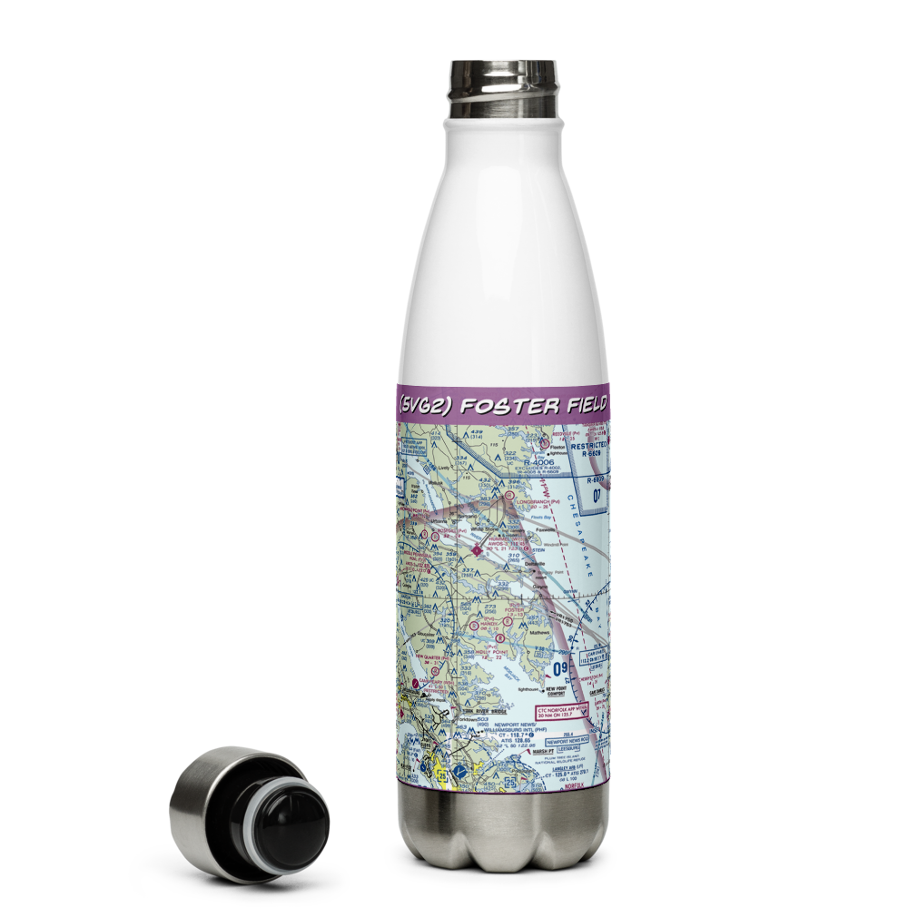 Foster Field (5VG2) VFR Sectional Water Bottle 