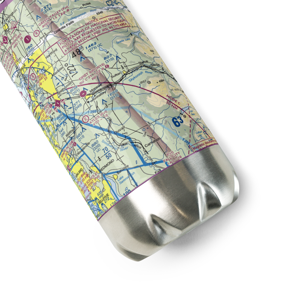 B & M Ranch Airport (5WA2) VFR Sectional Water Bottle 