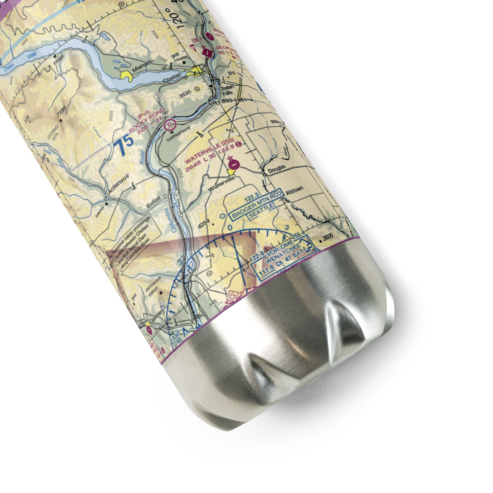 Ross Private Strip (5WA5) VFR Sectional Water Bottle 