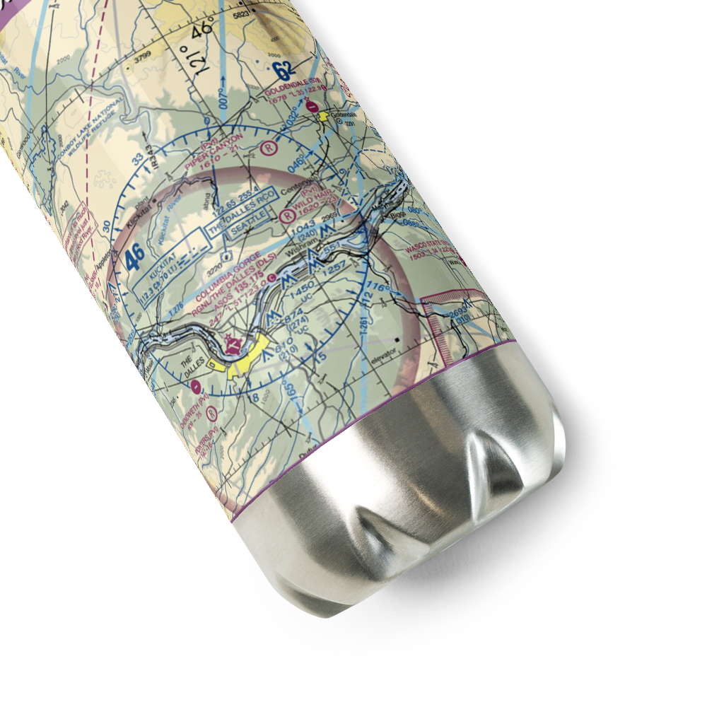Wild Hair Airport (5WA7) VFR Sectional Water Bottle 