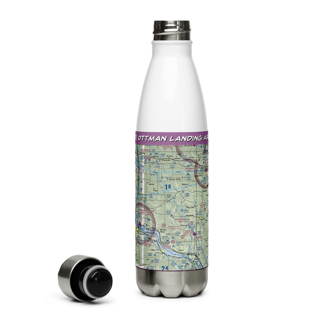 Ottman Landing Airport (5WN9) VFR Sectional Water Bottle 
