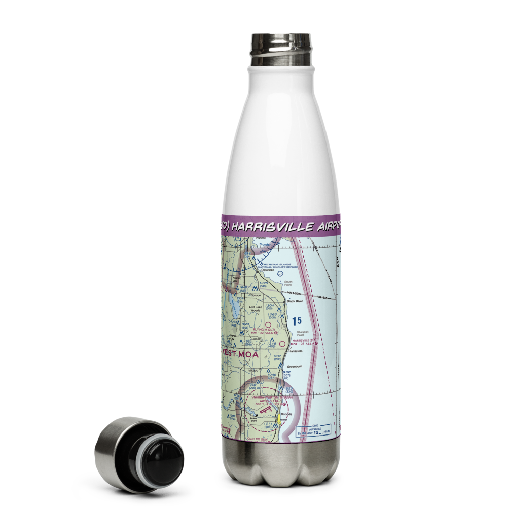 Harrisville Airport (5Y0) VFR Sectional Water Bottle 
