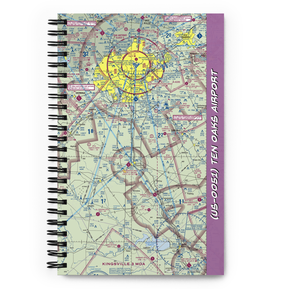 Ten Oaks Airport (US-0051) VFR Sectional Notebook 