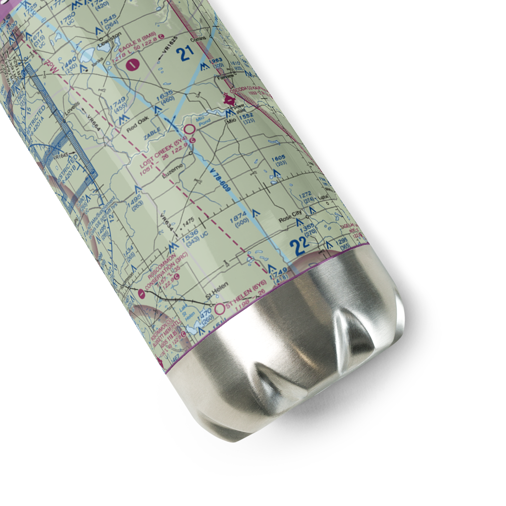 Lost Creek Airport (5Y4) VFR Sectional Water Bottle 