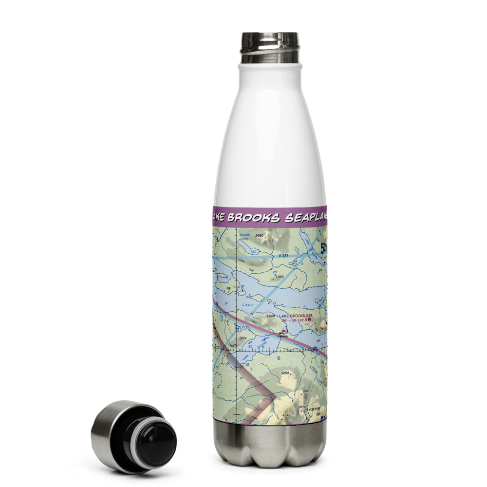 Lake Brooks Seaplane Base (5Z9) VFR Sectional Water Bottle 