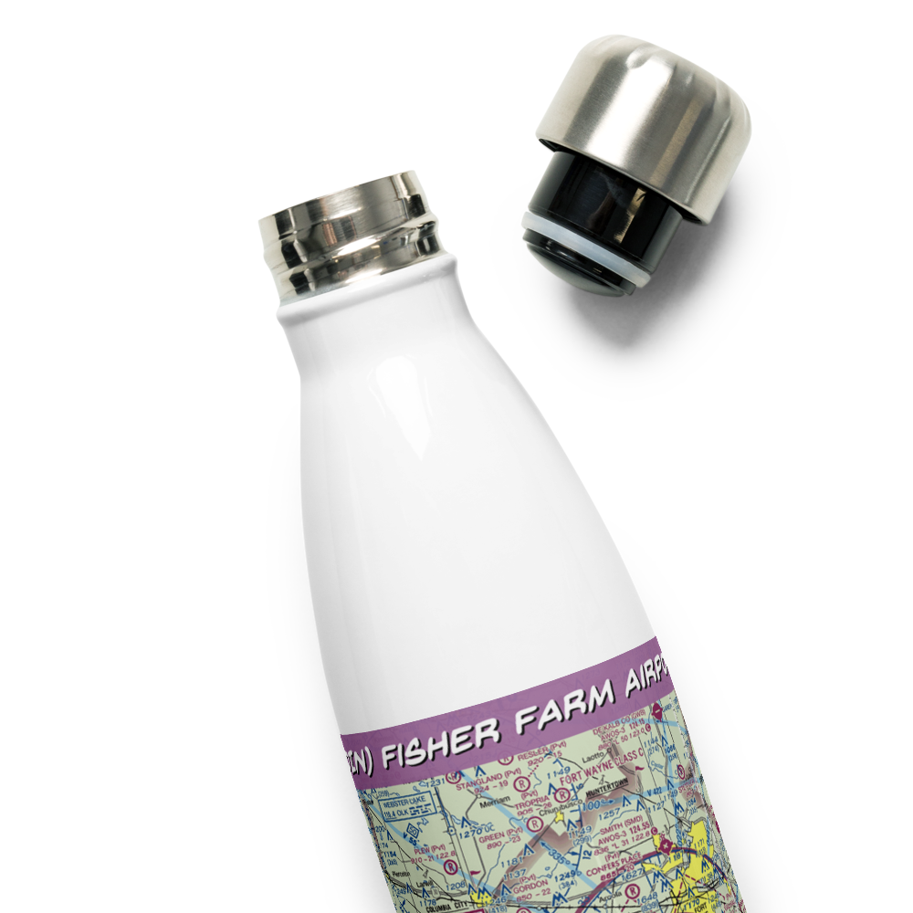 Fisher Farm Airport (60IN) VFR Sectional Water Bottle 