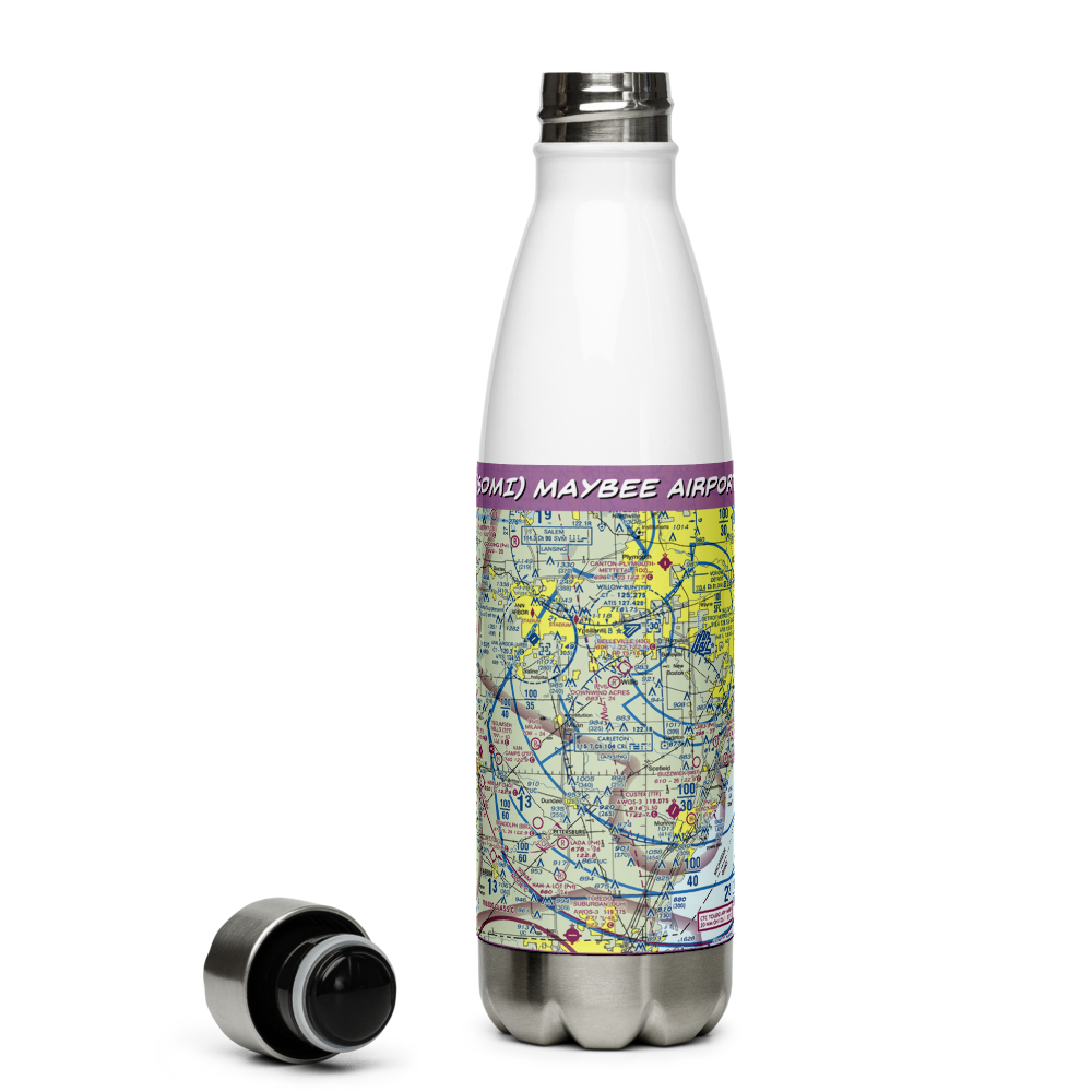Maybee Airport (60MI) VFR Sectional Water Bottle 