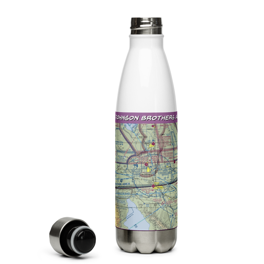 Johnson Brothers Airport (61CL) VFR Sectional Water Bottle 