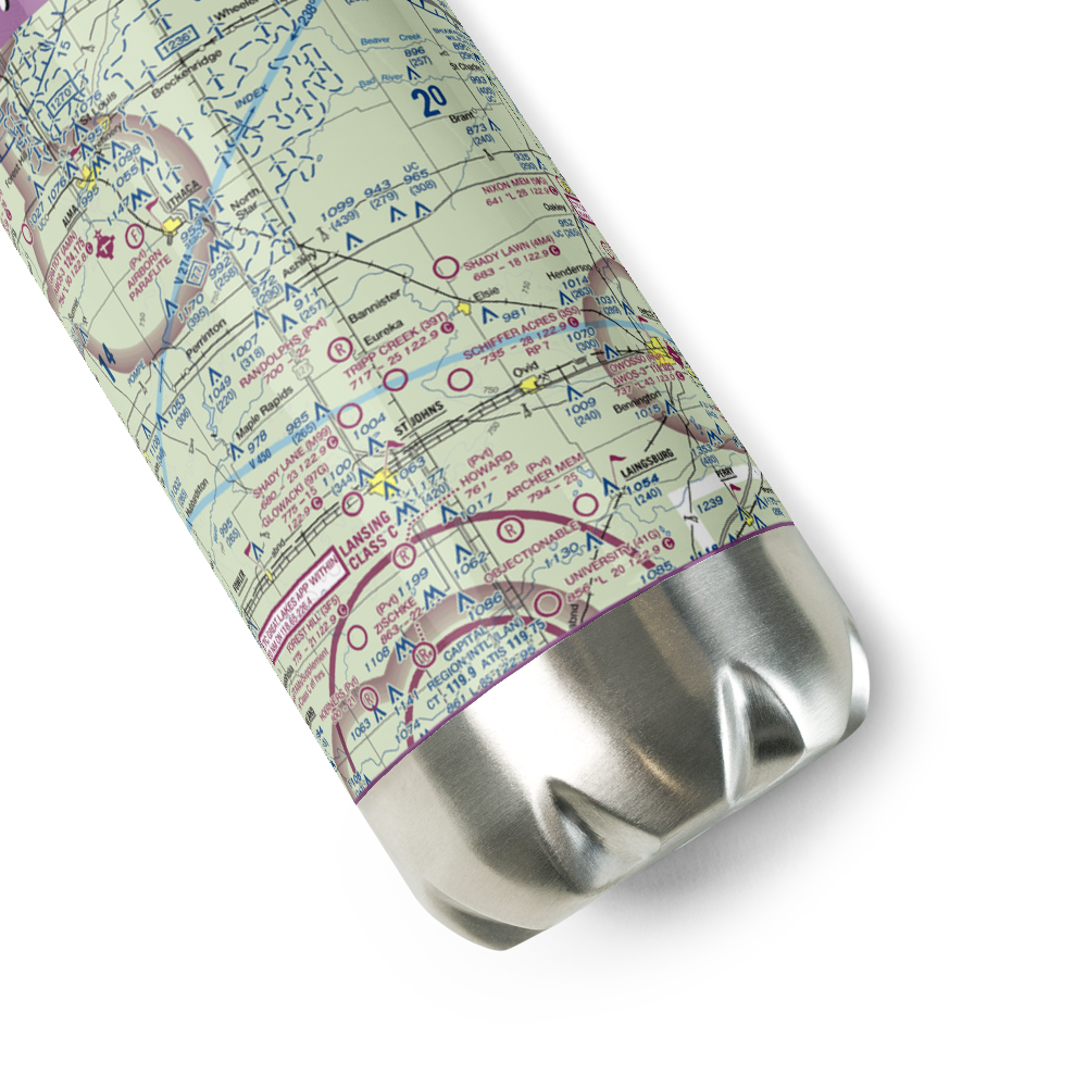 Randolph's Landing Area Airport (82MI) VFR Sectional Water Bottle 
