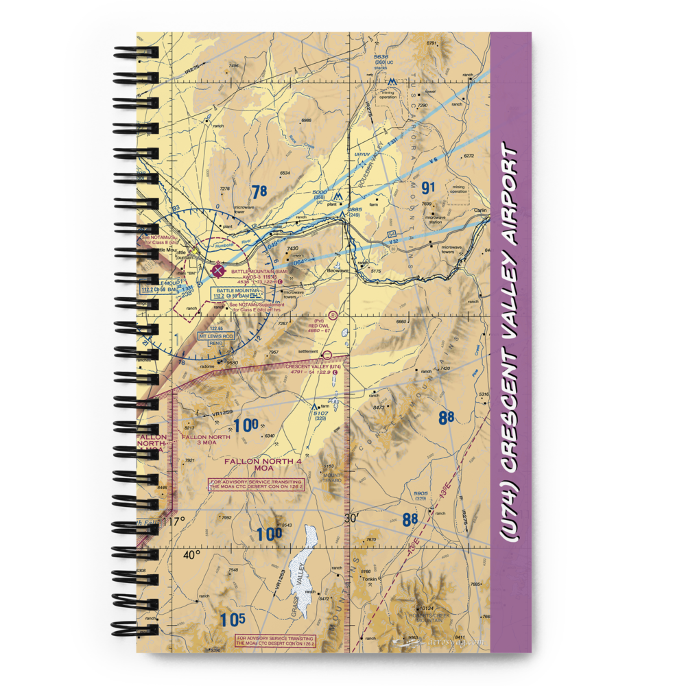 Crescent Valley Airport (U74) VFR Sectional Notebook 