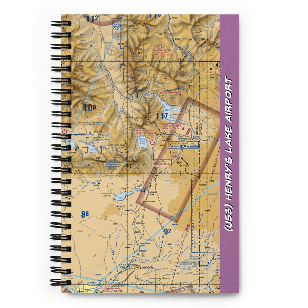 Henry's Lake Airport (U53) VFR Sectional Notebook 