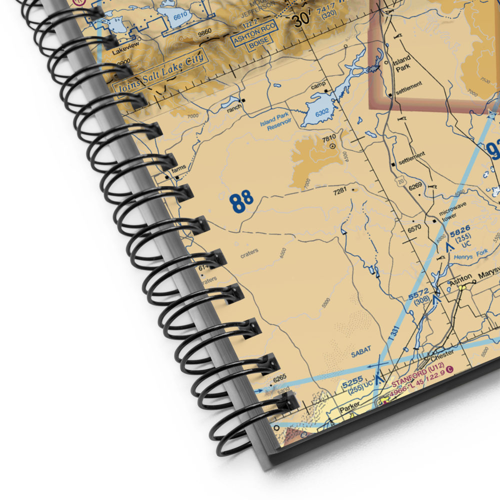 Henry's Lake Airport (U53) VFR Sectional Notebook 