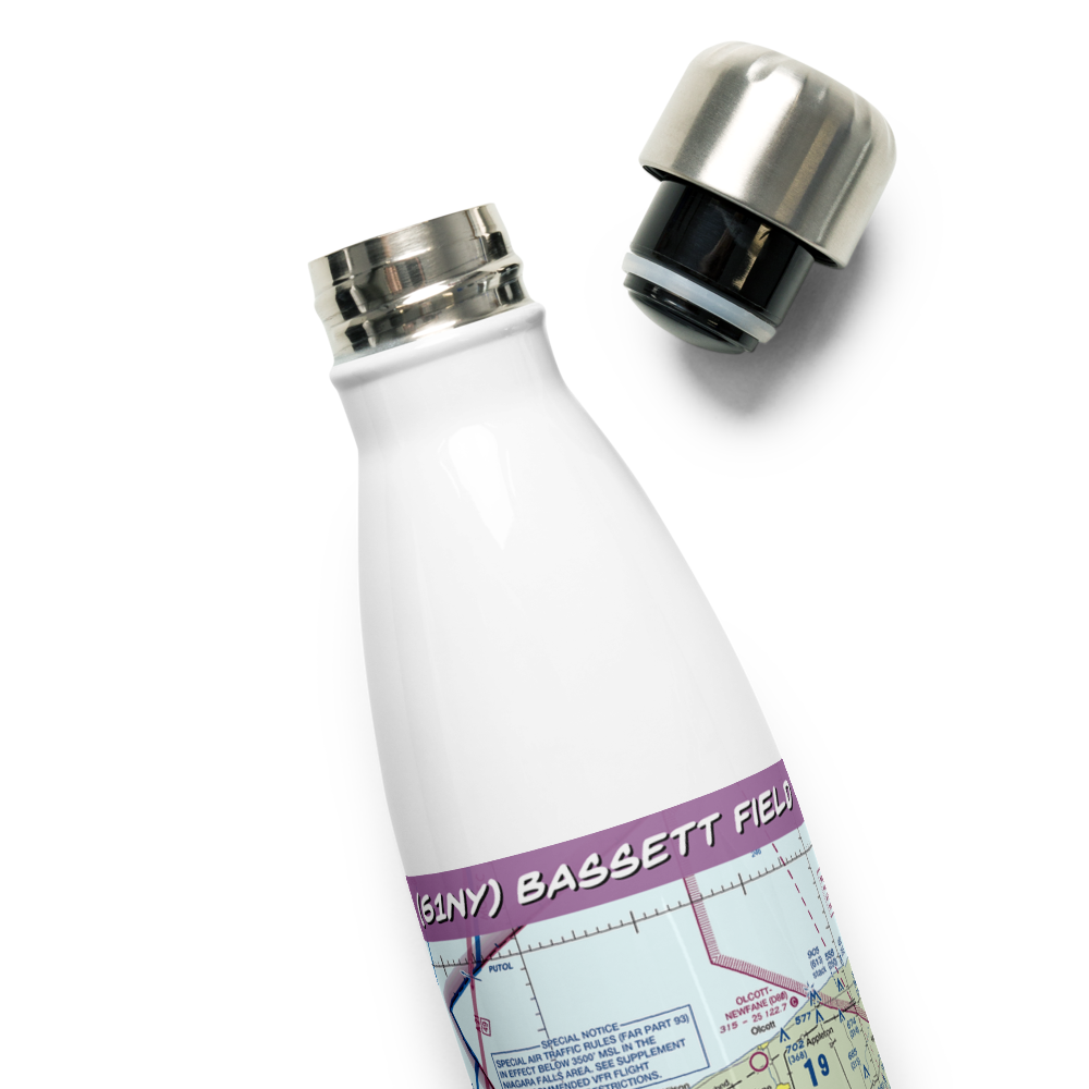 Bassett Field (61NY) VFR Sectional Water Bottle 