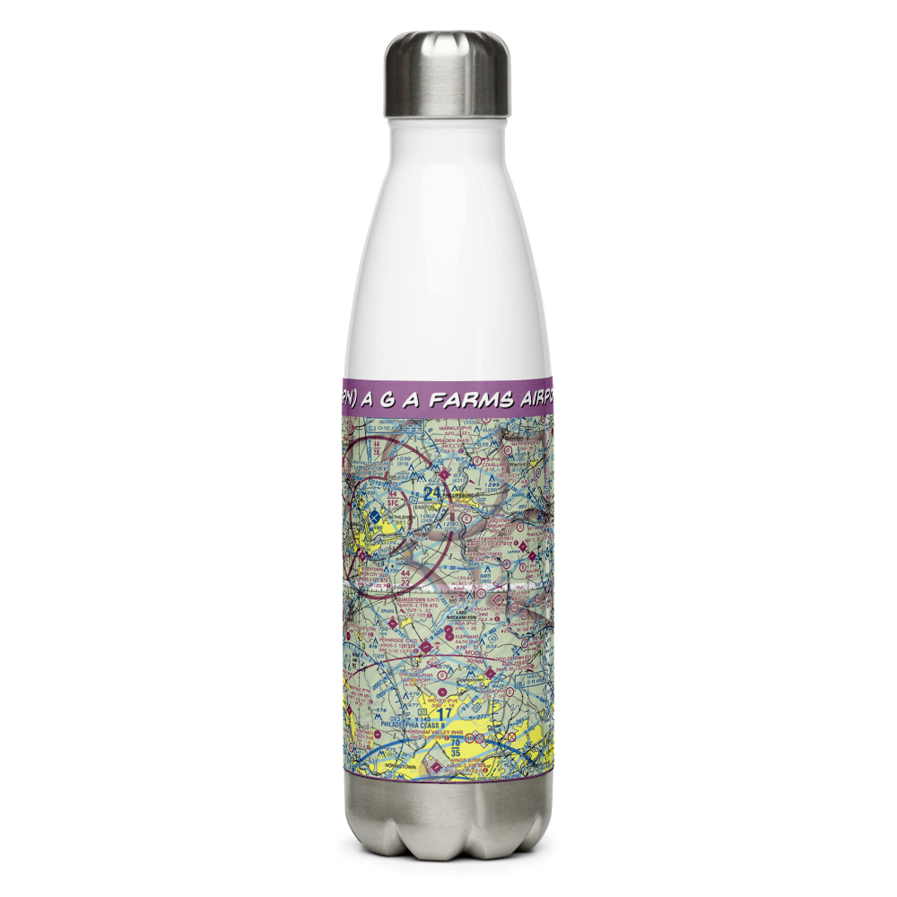 A G A Farms Airport (61PN) VFR Sectional Water Bottle 