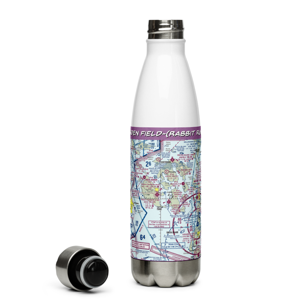 Burden Field-(Rabbit Run) Airport (61WA) VFR Sectional Water Bottle 