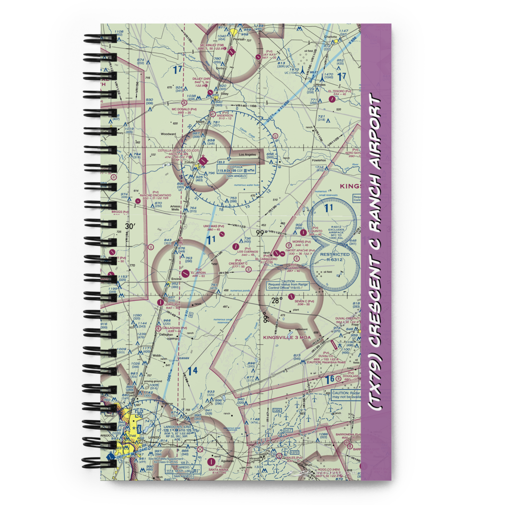 Crescent C Ranch Airport (TX79) VFR Sectional Notebook 