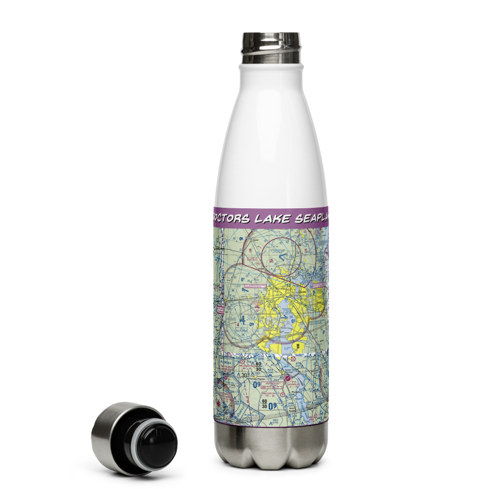 Doctors Lake Seaplane Base (62FD) VFR Sectional Water Bottle 