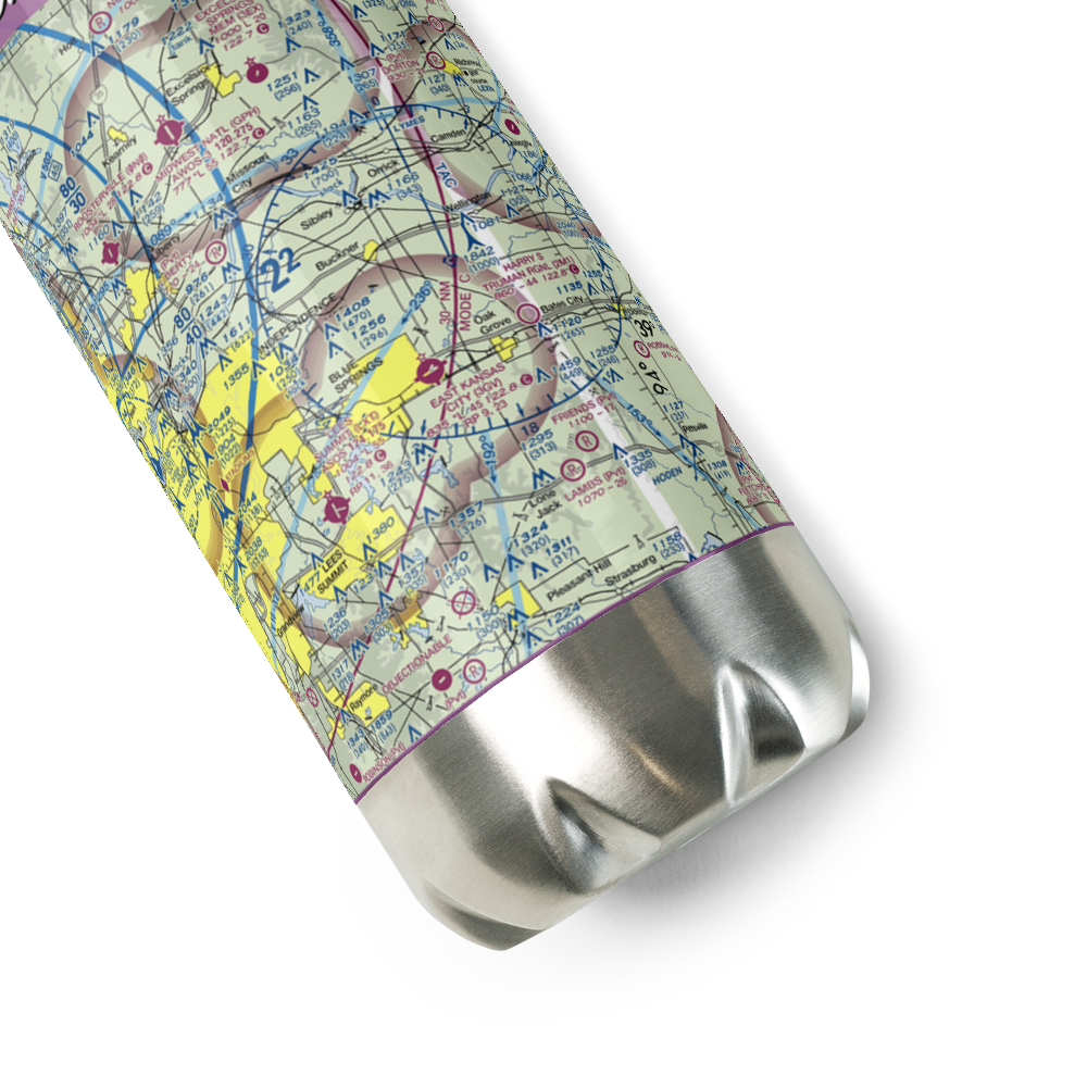 Washburn Farm Airport (62MO) VFR Sectional Water Bottle 