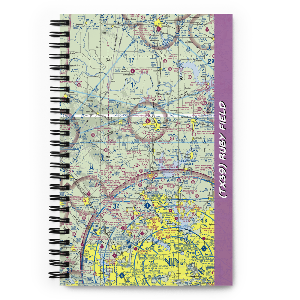 Ruby Field (TX39) VFR Sectional Notebook 