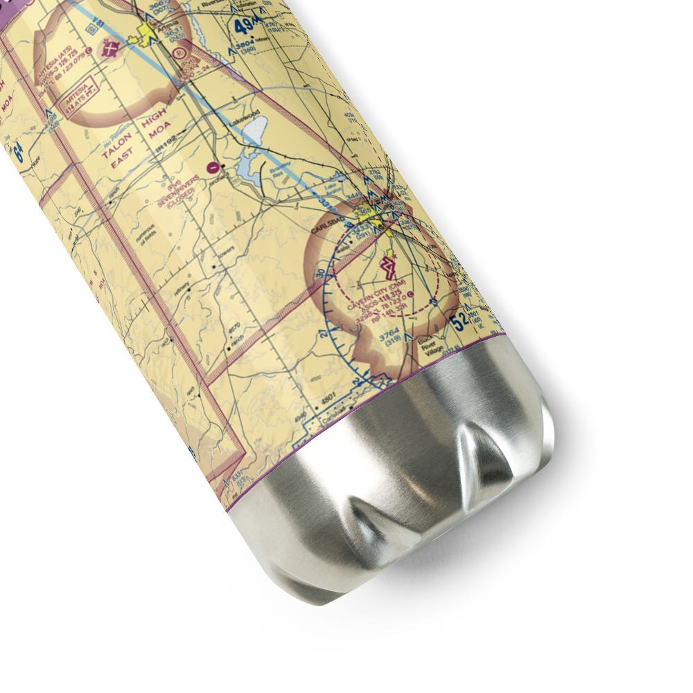 Seven Rivers Airport (62NM) VFR Sectional Water Bottle 