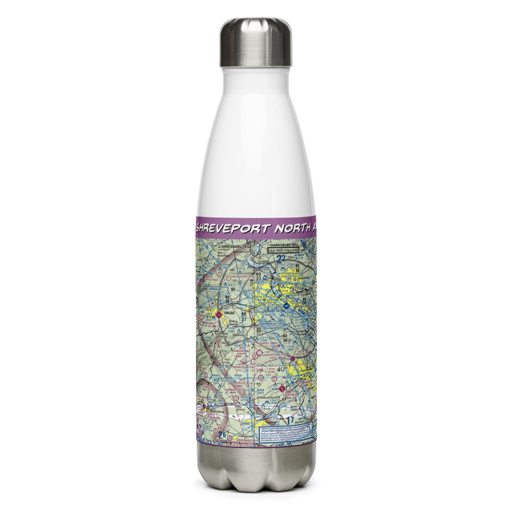 Shreveport North Airport (62PA) VFR Sectional Water Bottle 