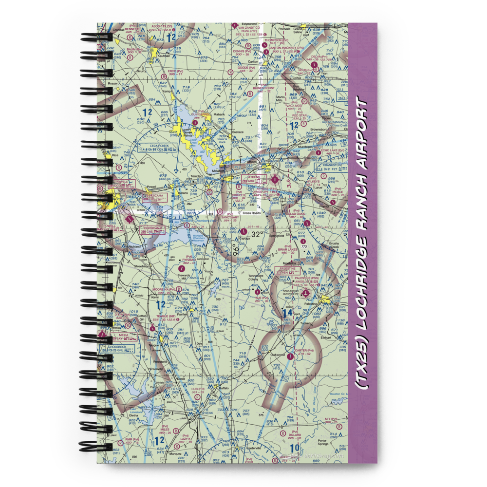 Lochridge Ranch Airport (TX25) VFR Sectional Notebook 