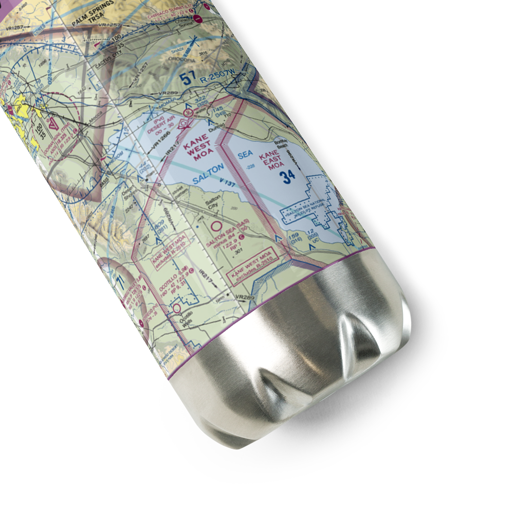 Desert Air Sky Ranch Airport (63CA) VFR Sectional Water Bottle 