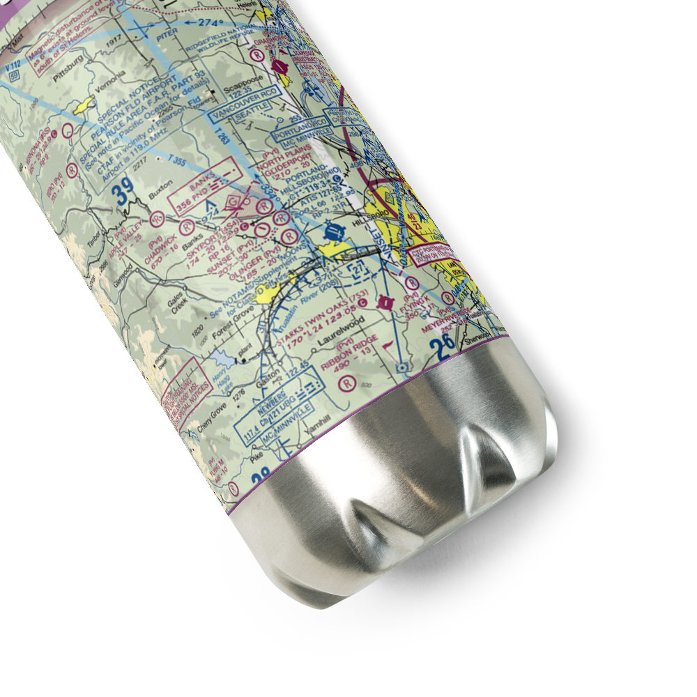 Mountaindale Airport (63OR) VFR Sectional Water Bottle 