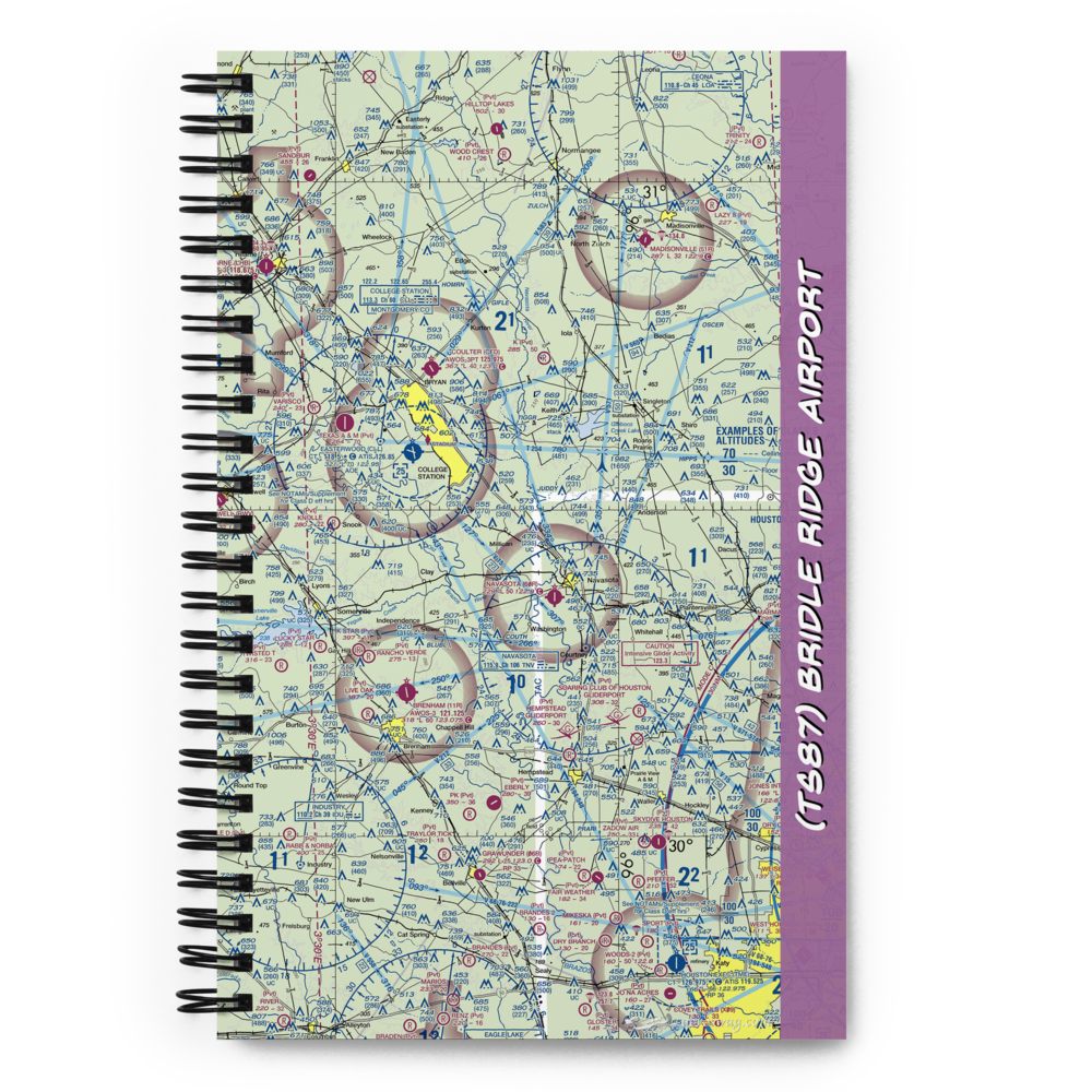 Bridle Ridge Airport (TS87) VFR Sectional Notebook 