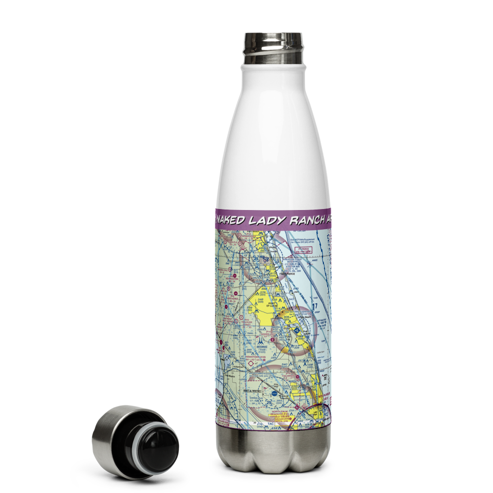 Naked Lady Ranch Airport (64FA) VFR Sectional Water Bottle 