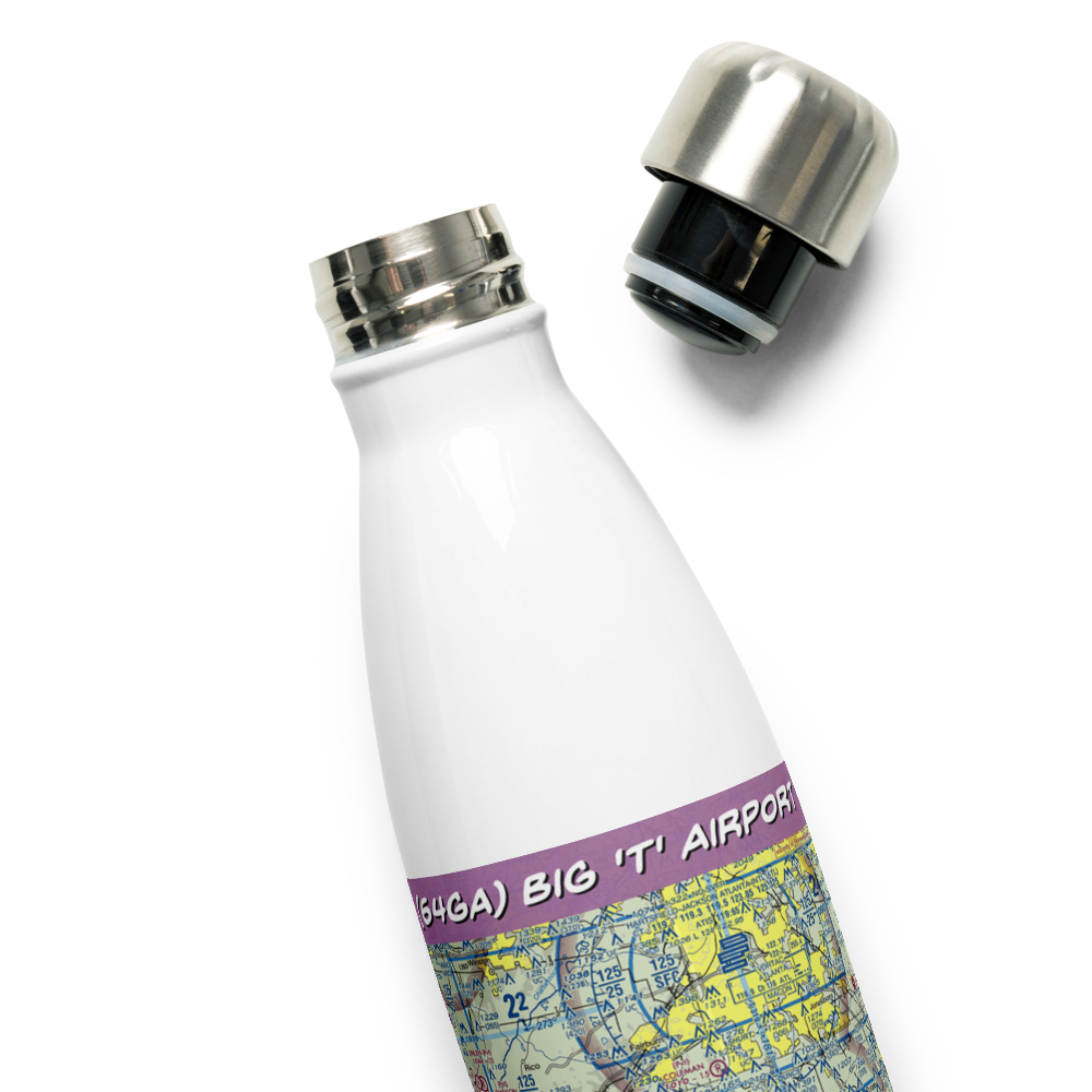 Big 'T' Airport (64GA) VFR Sectional Water Bottle 